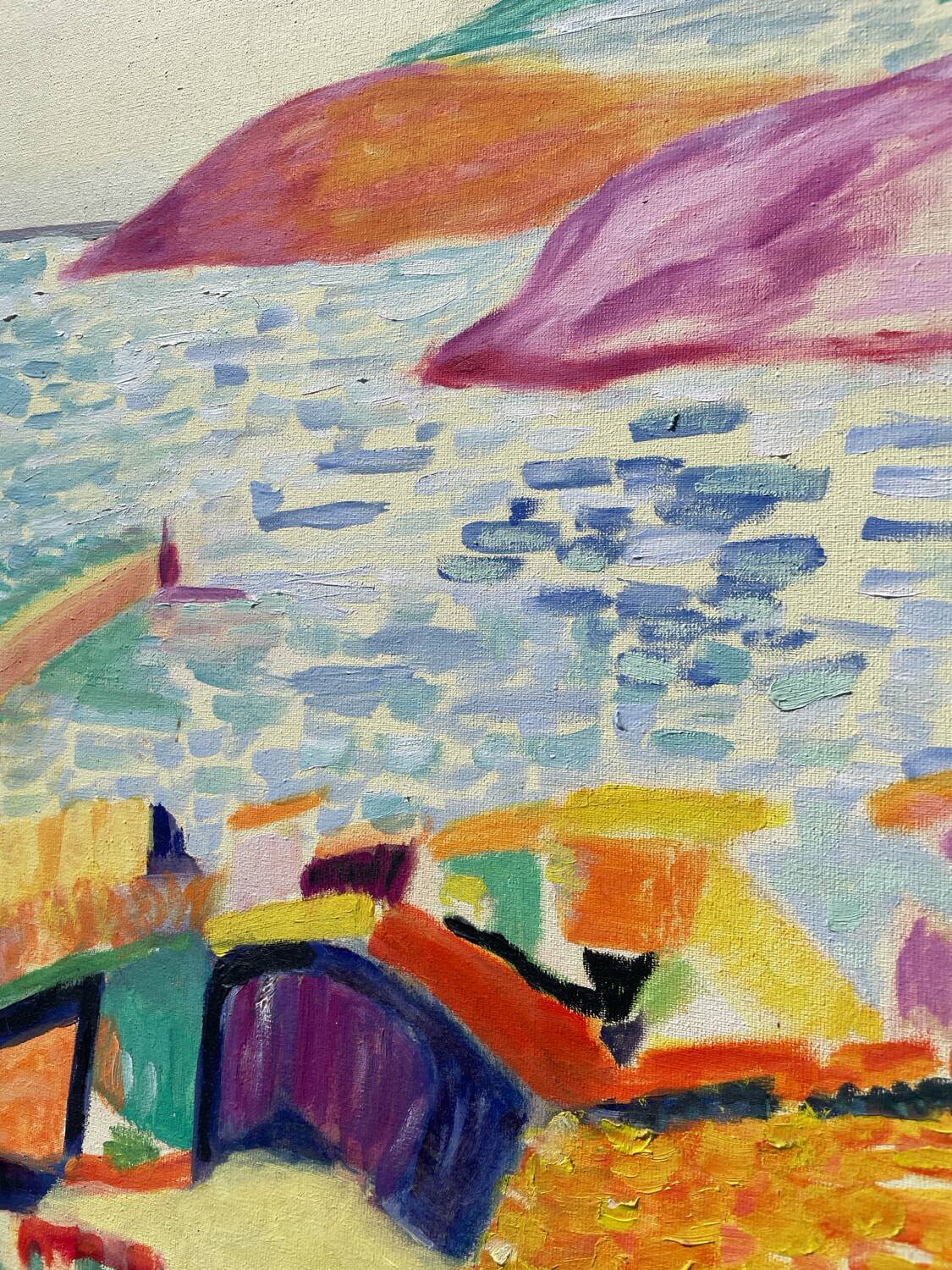 Fauvist painting of a landscape