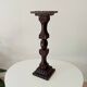 Cendrier sur pied vintage en bois sculpté