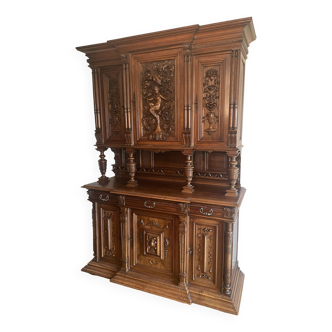 Oak sideboard with carved panels