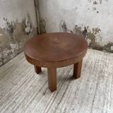 Circular brutalist table from the 1950s
