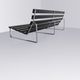 Rare “Bijenkorf” slatted bench by Kho Liang Ie for Artifort 1960s