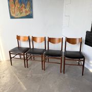 Set of 4 Italian chairs by Gianfranco Frattini.