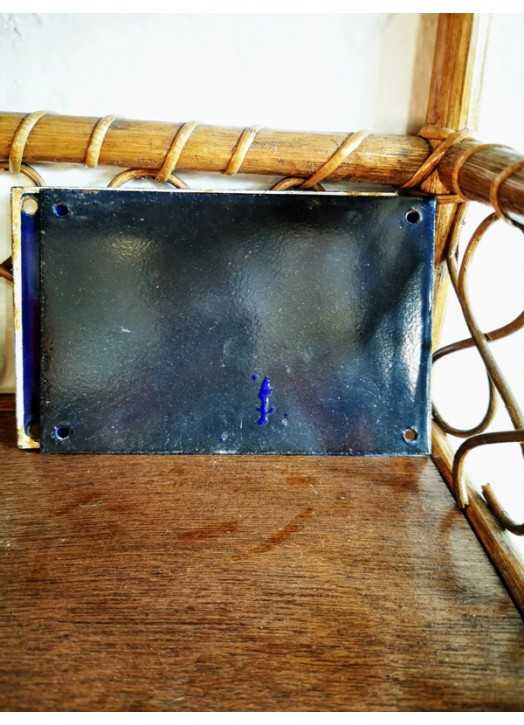 Enamelled street number plate