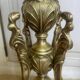Freestanding brass coat rack