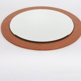 Vintage wall mirror in teak wood Germany 1960 60x60cm