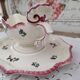 Gravy boat on frame Gien France Lorraine model