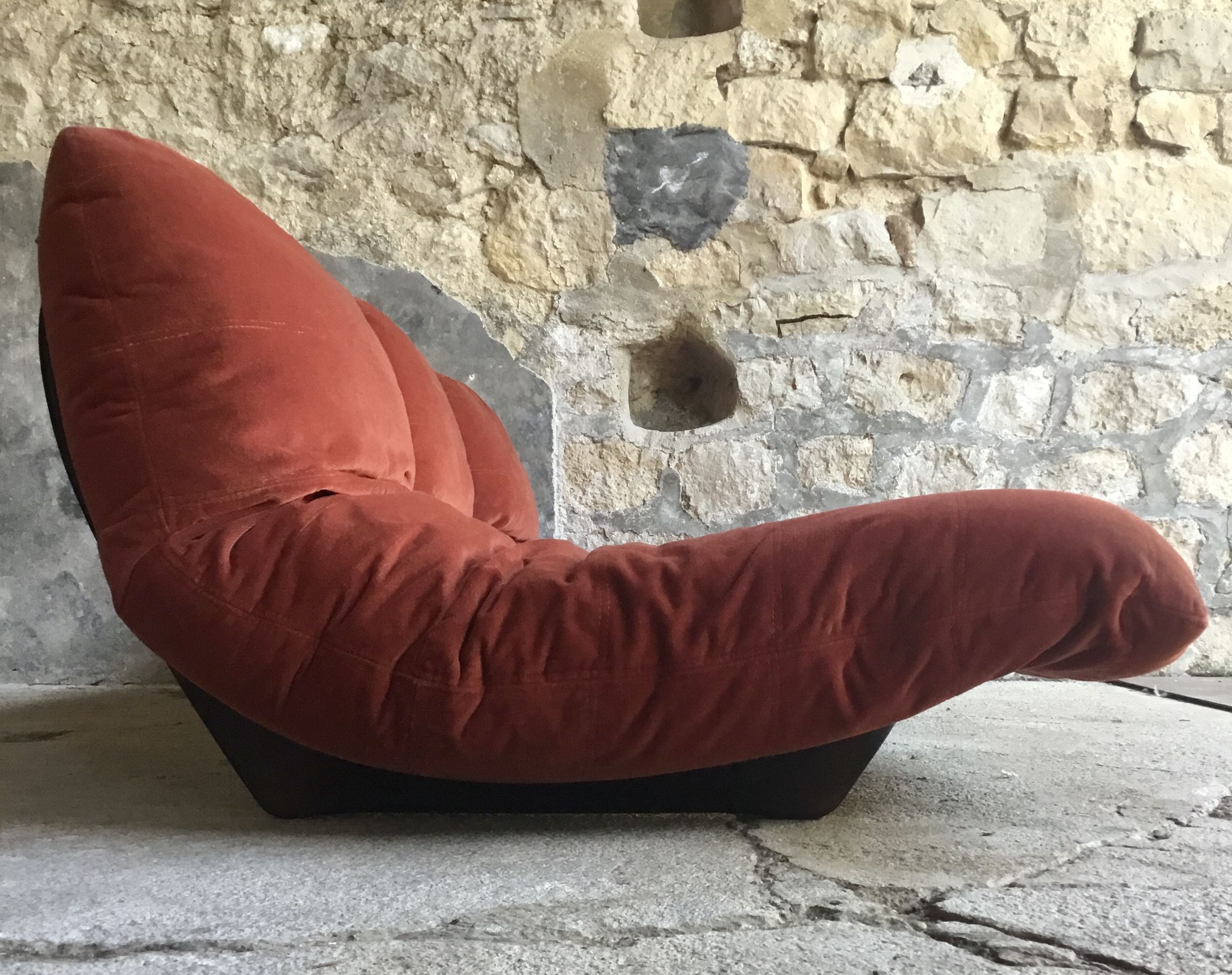 3-seater sofa marsala by Michel Ducaroy for Roset France - design 1970