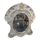 Miroir œil de boeuf en bois patiné