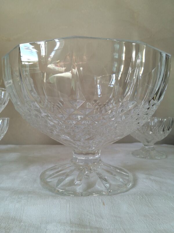 Service à dessert en cristal