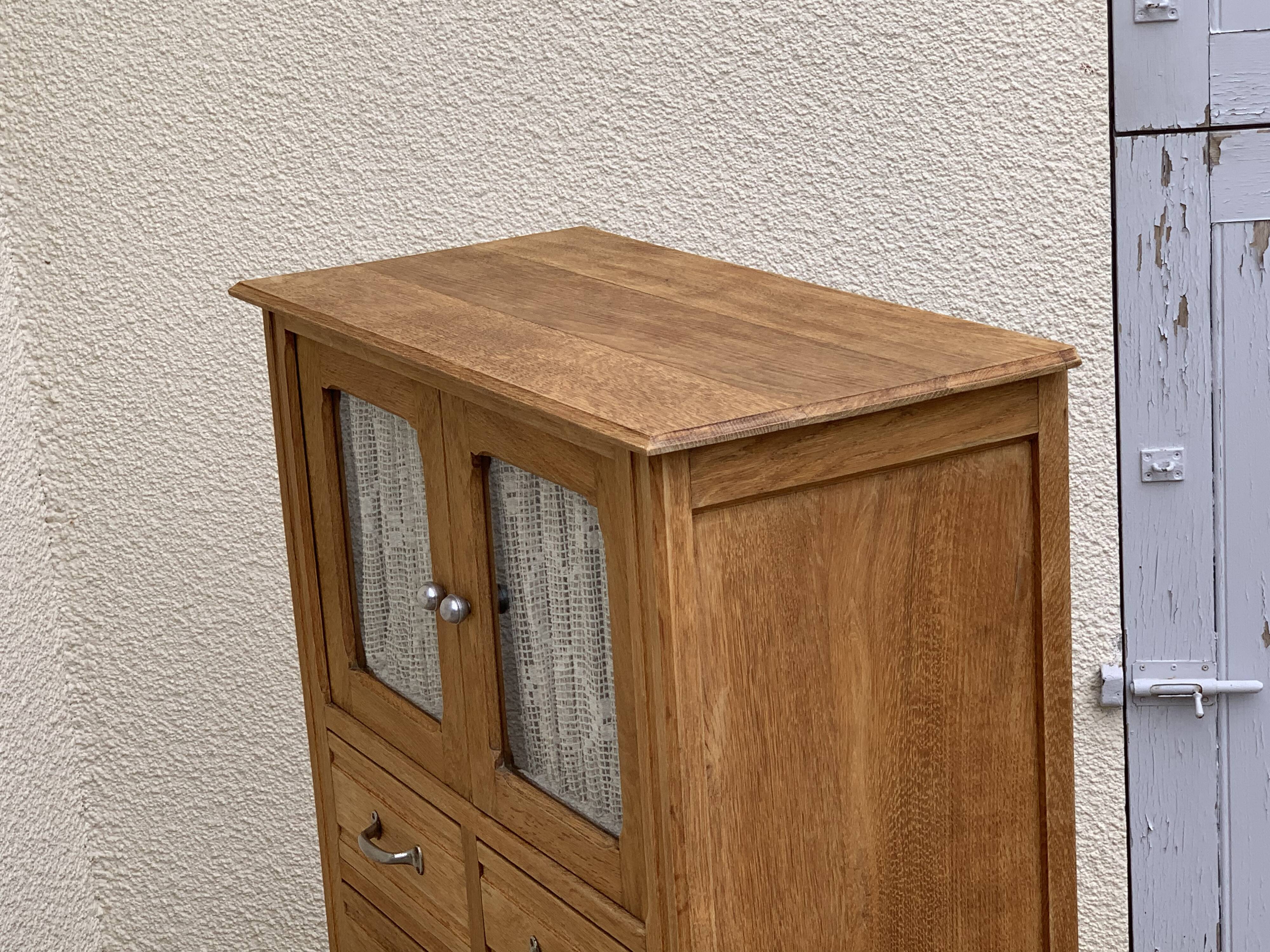 Buffet parisien vitré 1920 bois brut massif