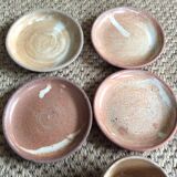 Series of 4 stoneware coffee cups