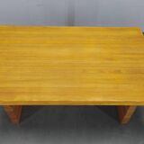 1960s Scandinavian Solid Pine Coffee Table Minimalist Design