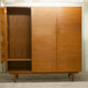 Danish Scandinavian wardrobe signed Sven Ellekaer 1960 3 doors 2 drawers with mounting plan