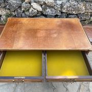 Louis XVI style mahogany flat desk from the late 19th century