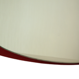 Retro free-form mirror felt wood 49 x 36