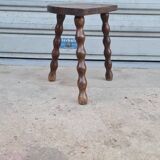 Solid wood tripod stool