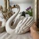 Vintage ceramic grand swan, antique carafe.