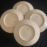 Assiettes décoratives, 3 BCie (Bernardaud) 1 PL, porcelaine, Limoges, lot de 4
