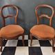 Ensemble paire de chaises basses chauffeuses style Louis Philippe