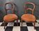 Ensemble paire de chaises basses chauffeuses style Louis Philippe