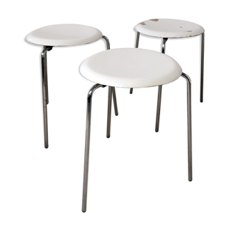 Set of 3 stools "Dot" by Arne Jacobsen for Fritz Hansen, 1974