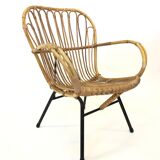 Rattan chair by Rohe Noordwolde, 1960