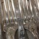 6 silver plated table forks by Christofle Chrysanthemum