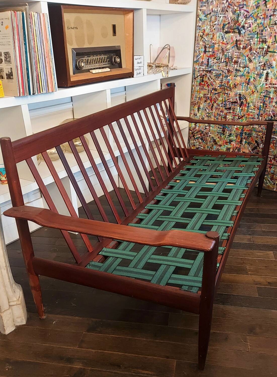 Renovated - Scandinavian mid century teak bench Grete Jal style