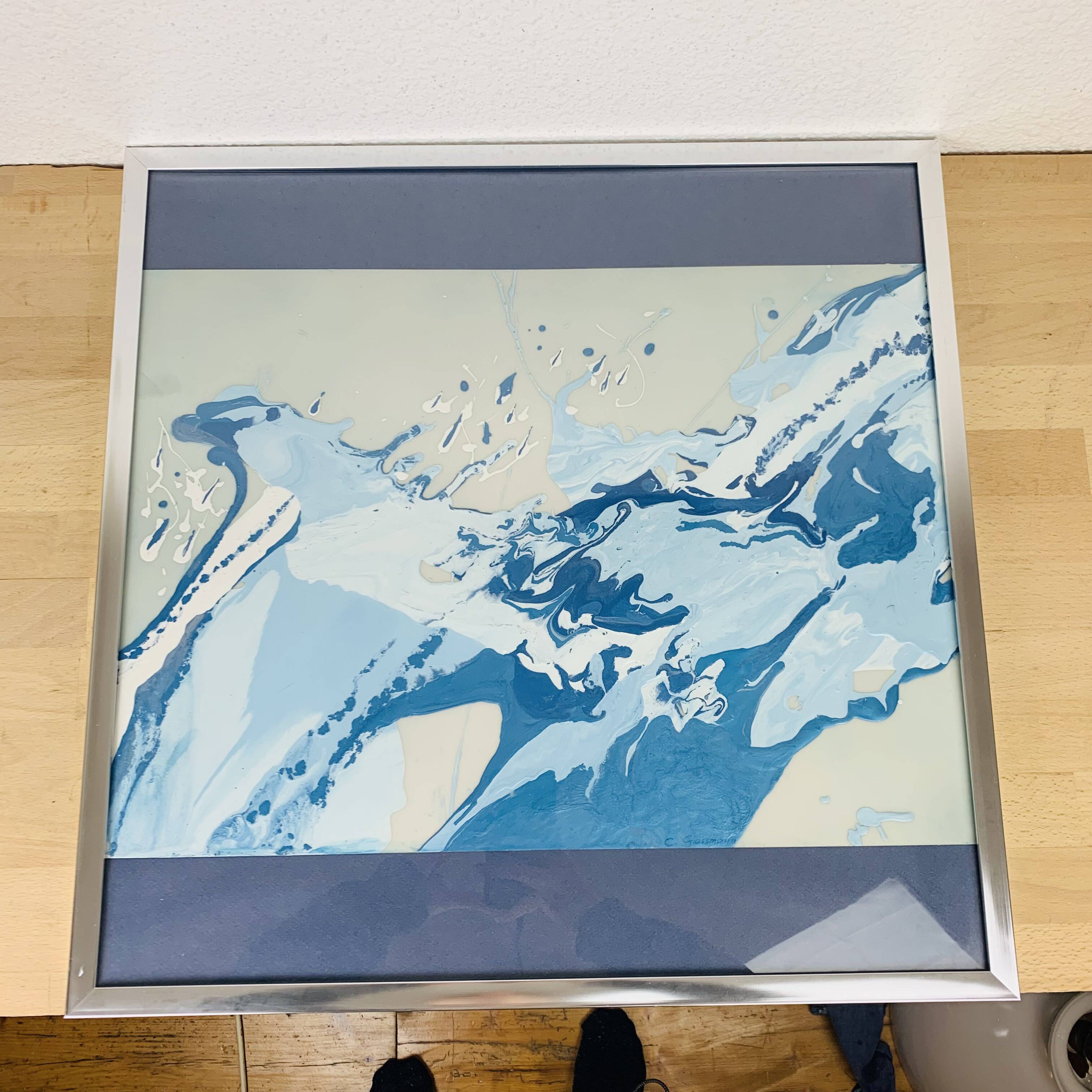 Abstract painting signed C. Gassmann, 1970s