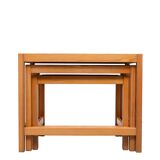 Solid Pine nesting tables Design Kurt Østervig 1960s Denmark