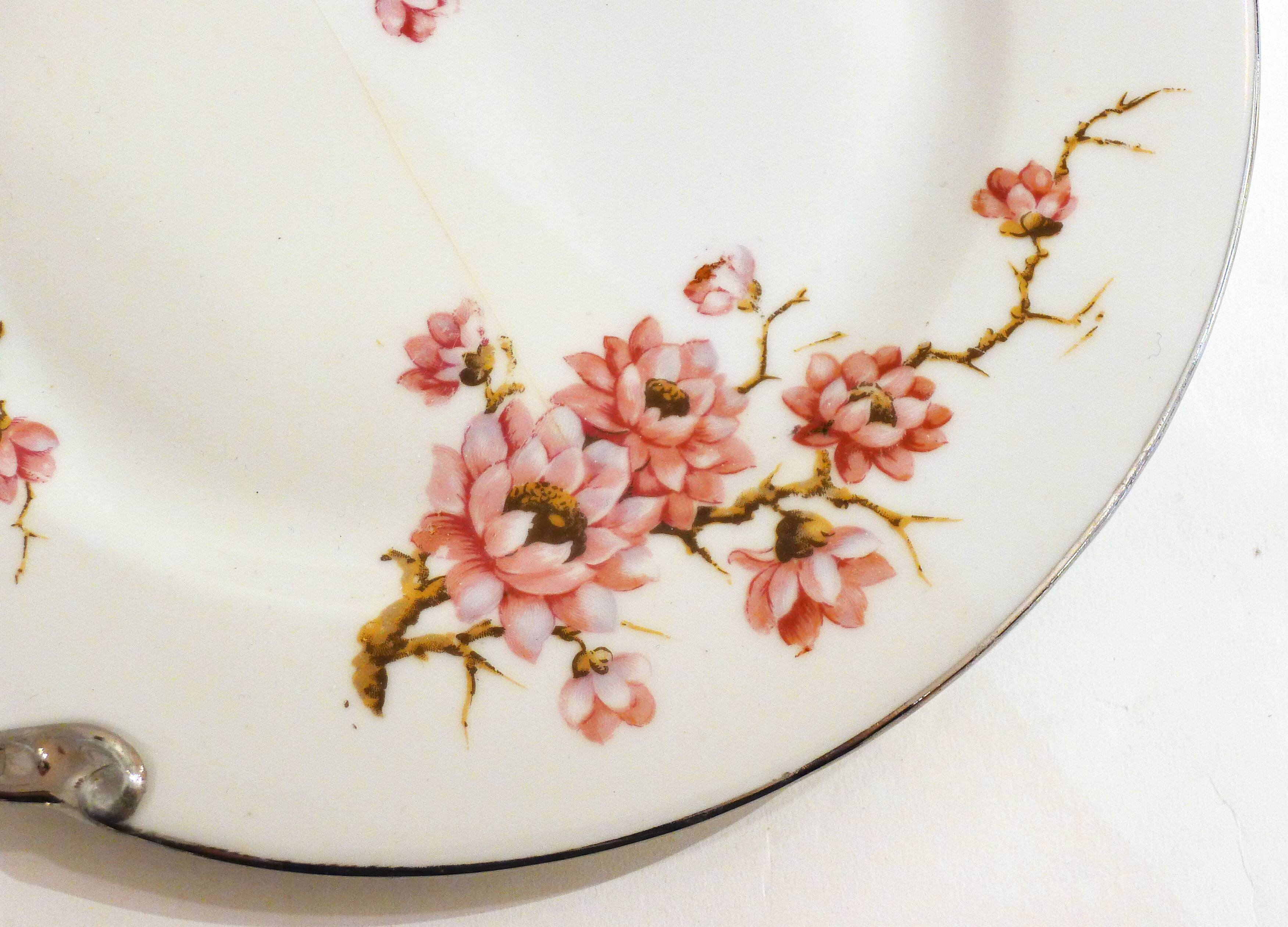 Floral porcelain dish