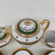 Limoges porcelain coffee service from the 1950s. For 6 people.