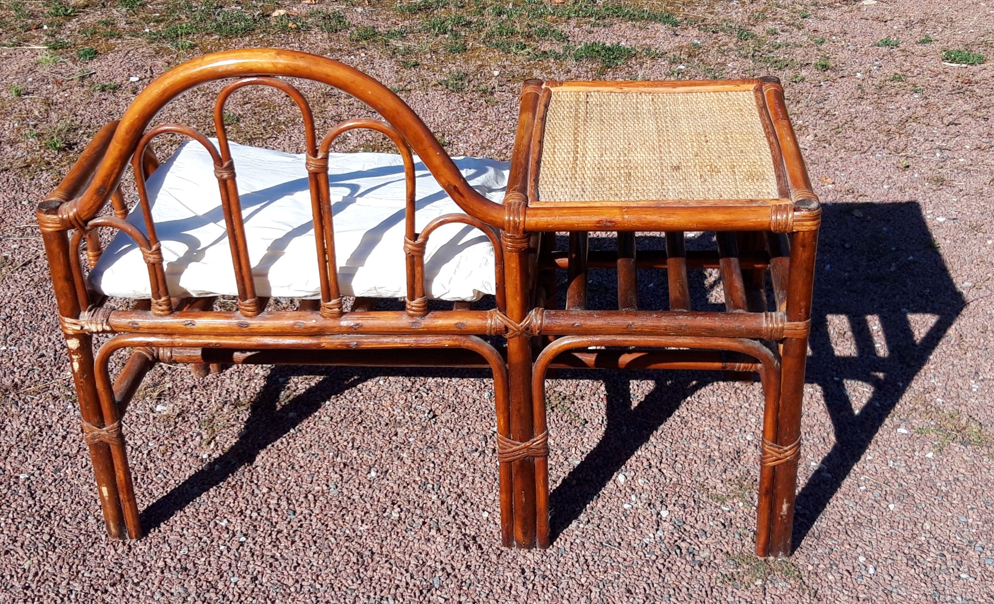 Rattan entrance furniture/telephone