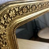 Mirror Louis Philippe beaded gold floral pattern  37x46cm