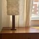 Vintage lamp made of wood and wool, 1970s.