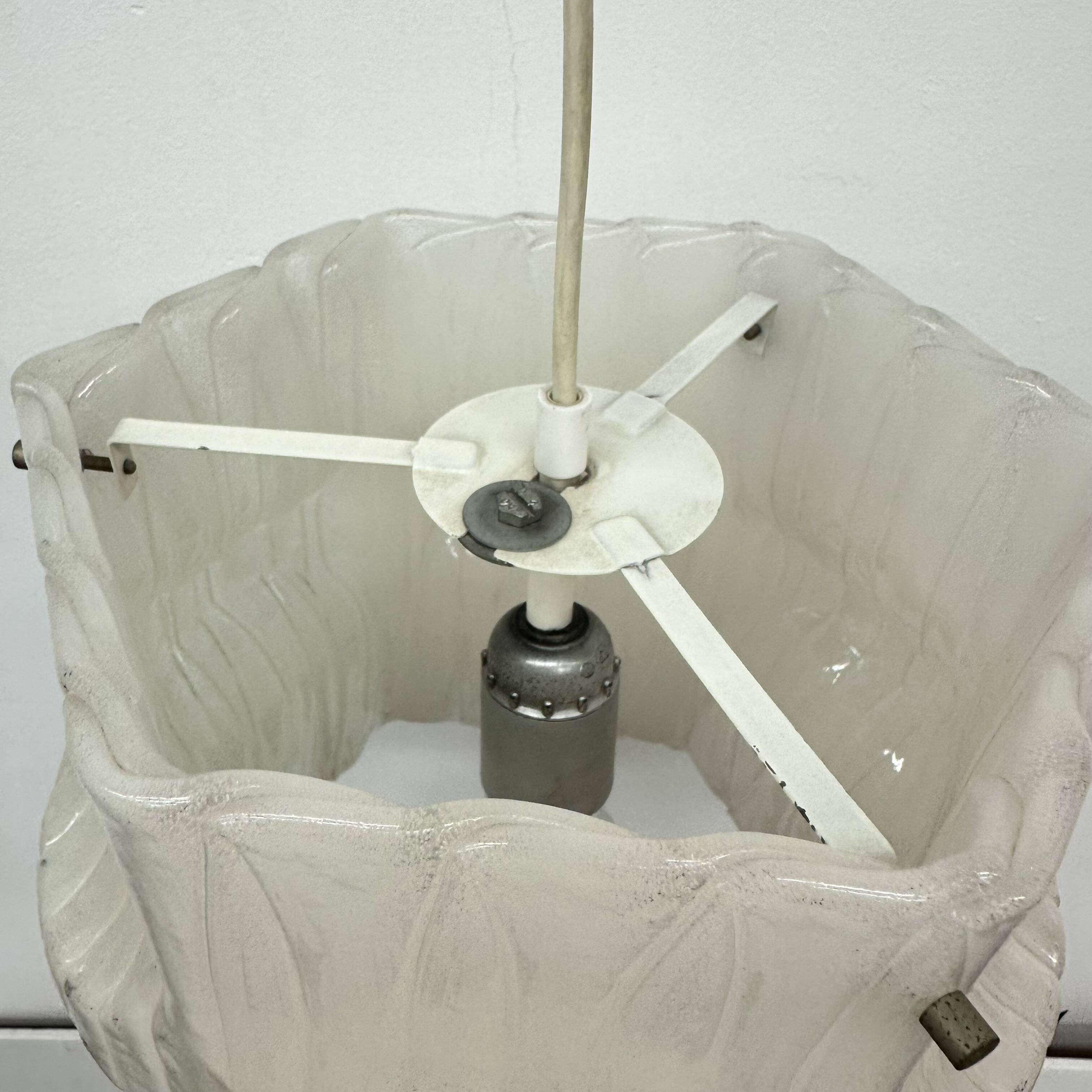 Mid-Century ice lucite pendant lamp , 1970s