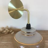 Vintage globe wall lamp in glass and brass base