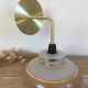 Applique globe vintage en verre et base laiton
