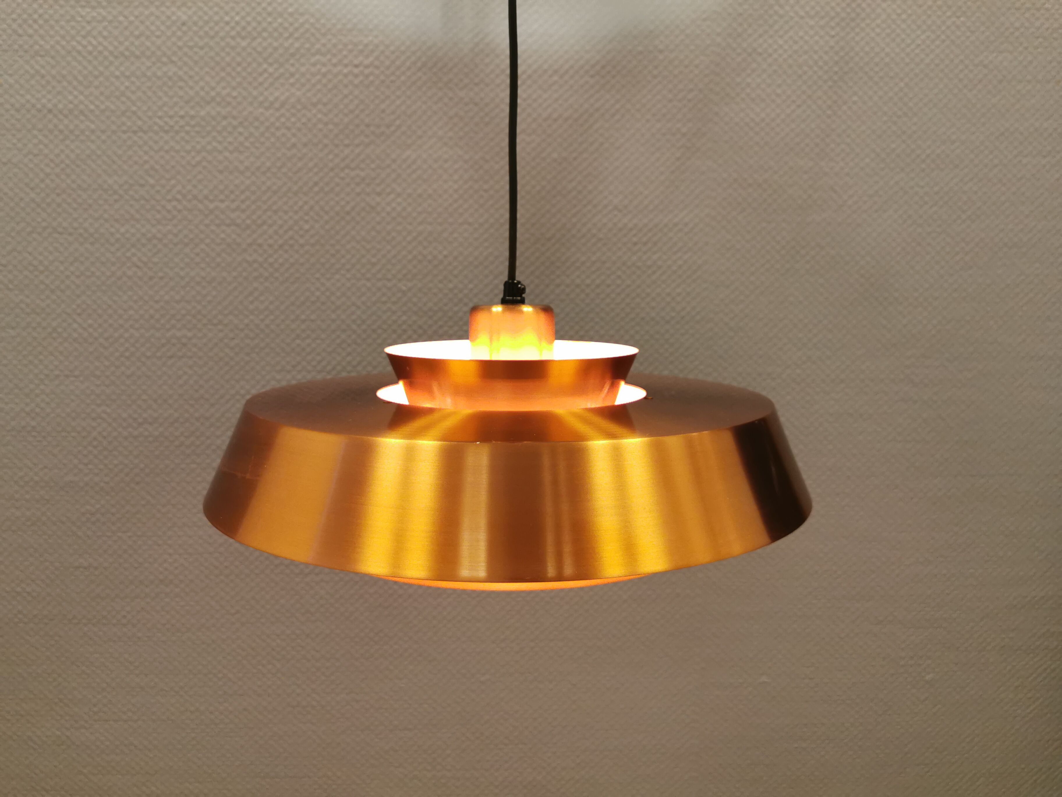 Ceiling lamp model "Nova" designed by Jo Hammerborg for Danish Fog&Mørup in 1963.