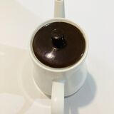 Brown and white porcelain theiere of the 70s _ retro-vintage -kitchen
