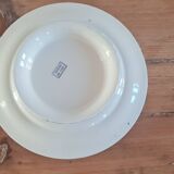 Flat serving compotier in iron earth