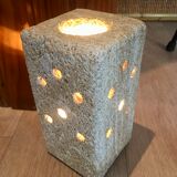 Brutalist stone lamp