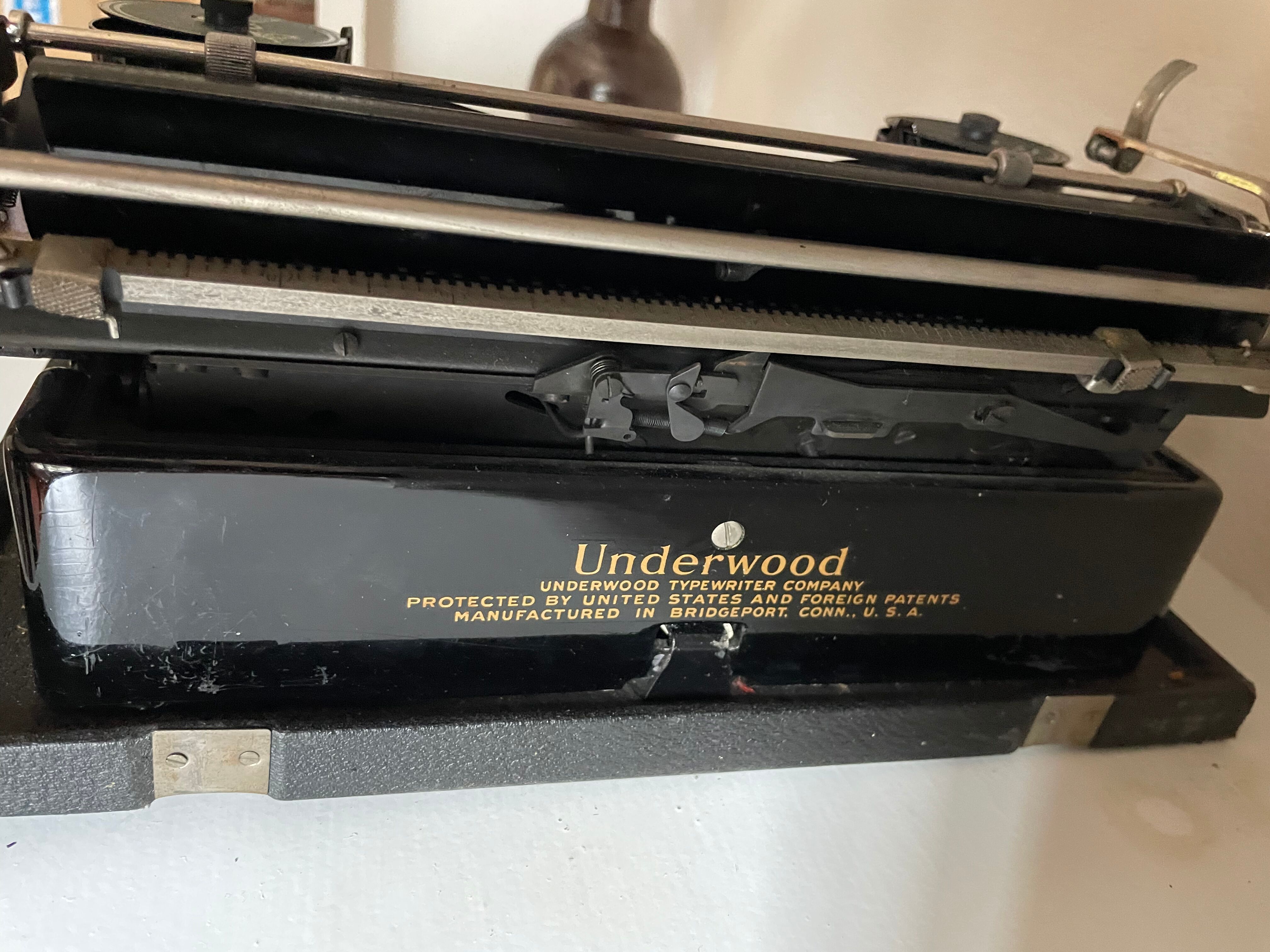 Underwood portable typewriter