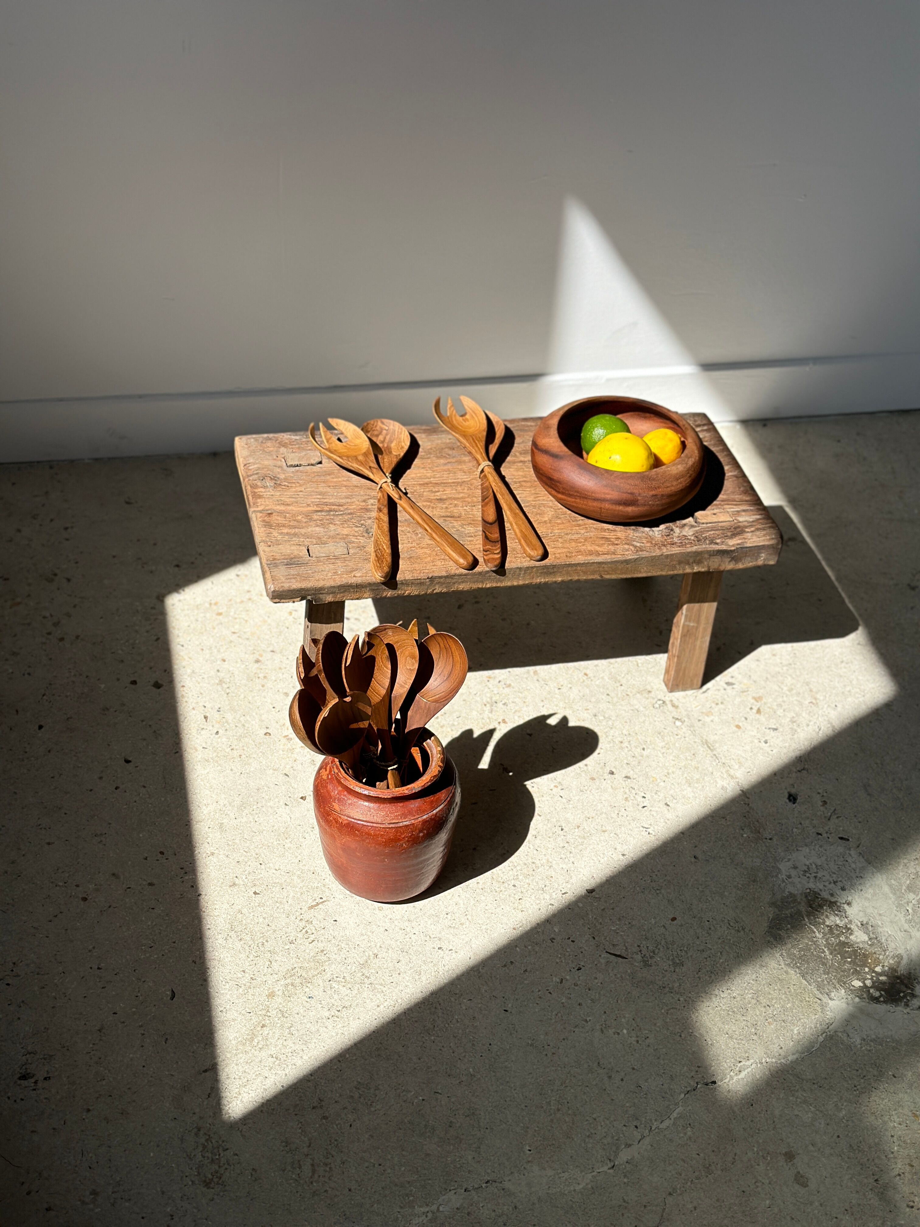 Bowl or monoxyl teak cut d:25.5