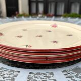 Set of 4 old Salins flat plates