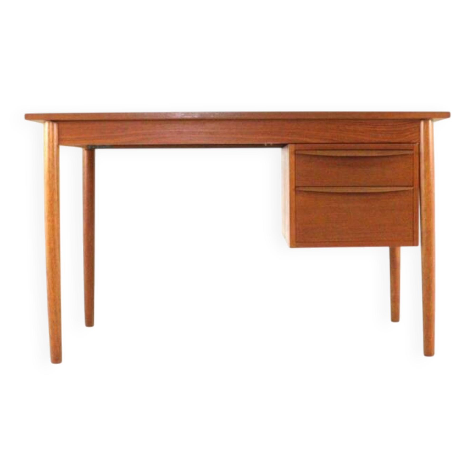 Danish desk with sliding drawer unit - teak - mid century modern