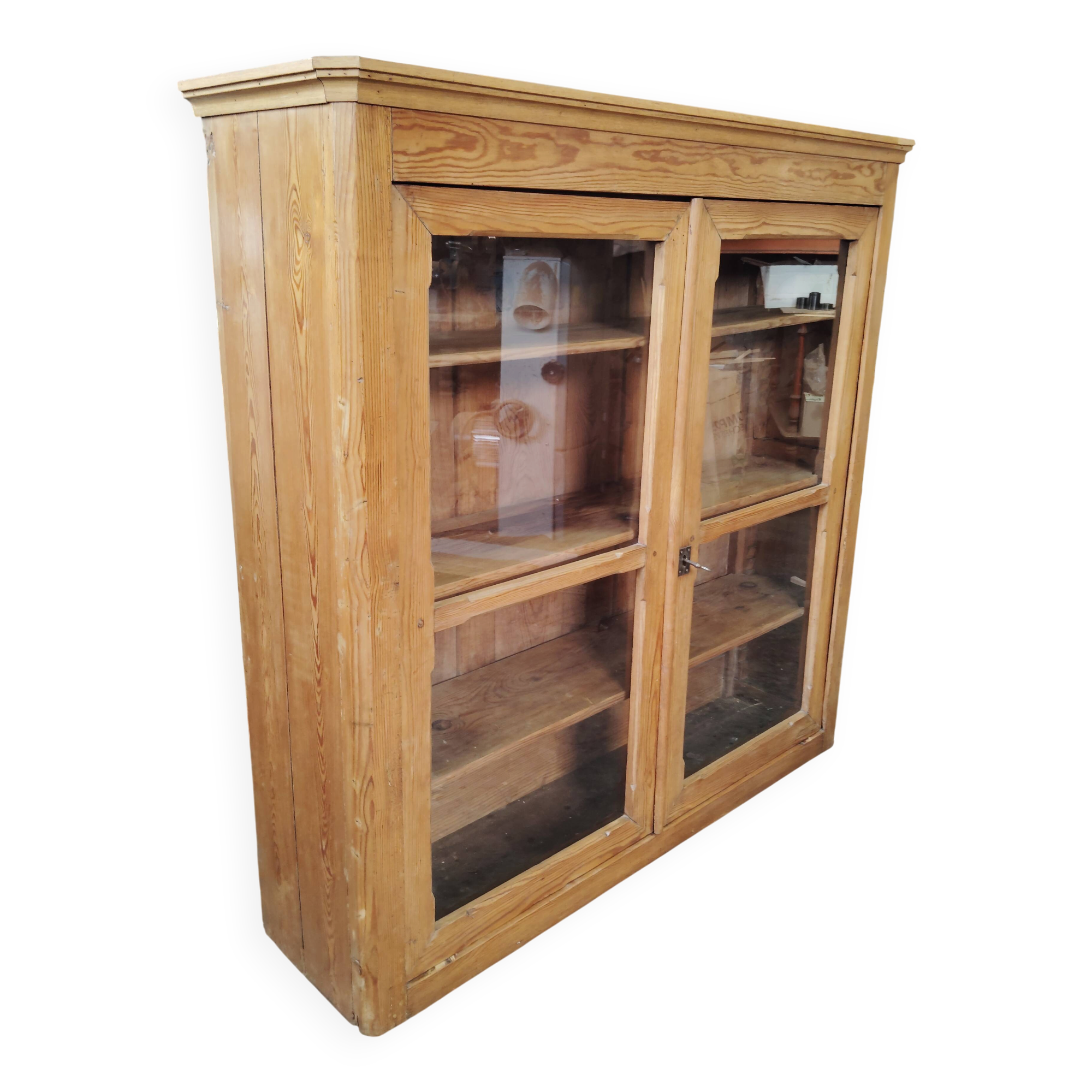 English display cabinet in old pine