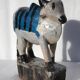 Nandi old indian cow patina and piece of origin india