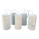 Ceiling light pendant (set of 5) in white metal