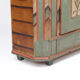 Rustic Weathered Farmhouse Folk Art Painted Bridal Cabinet